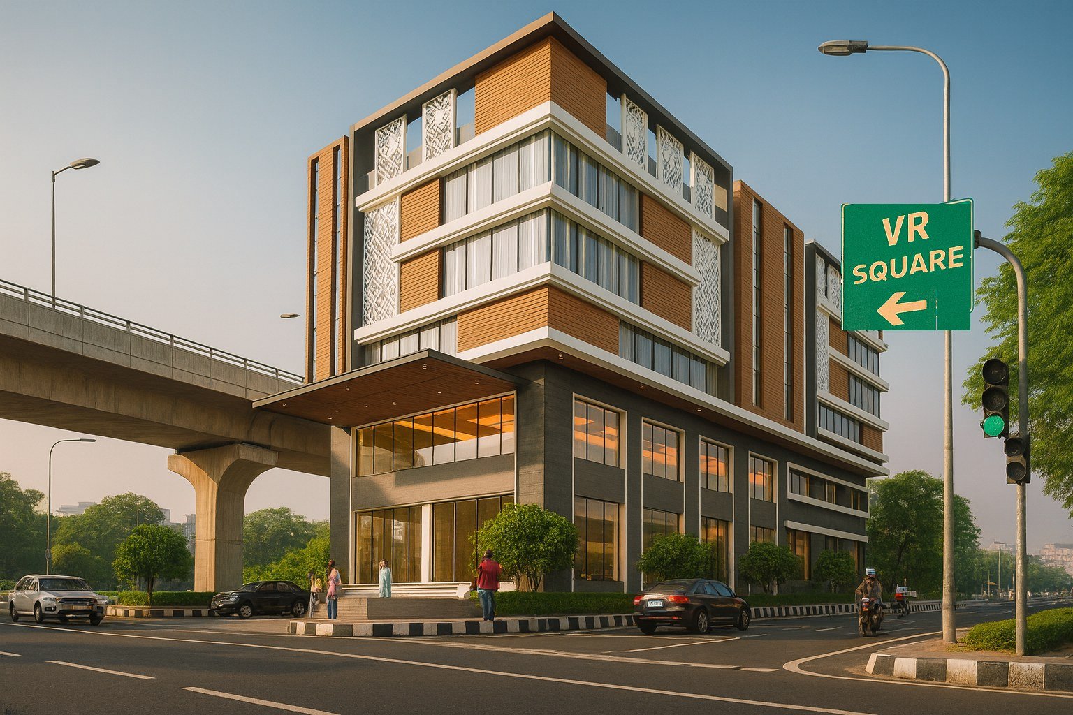 Architectural visualisation of VR Square commercial project on Bailey Road, Patna